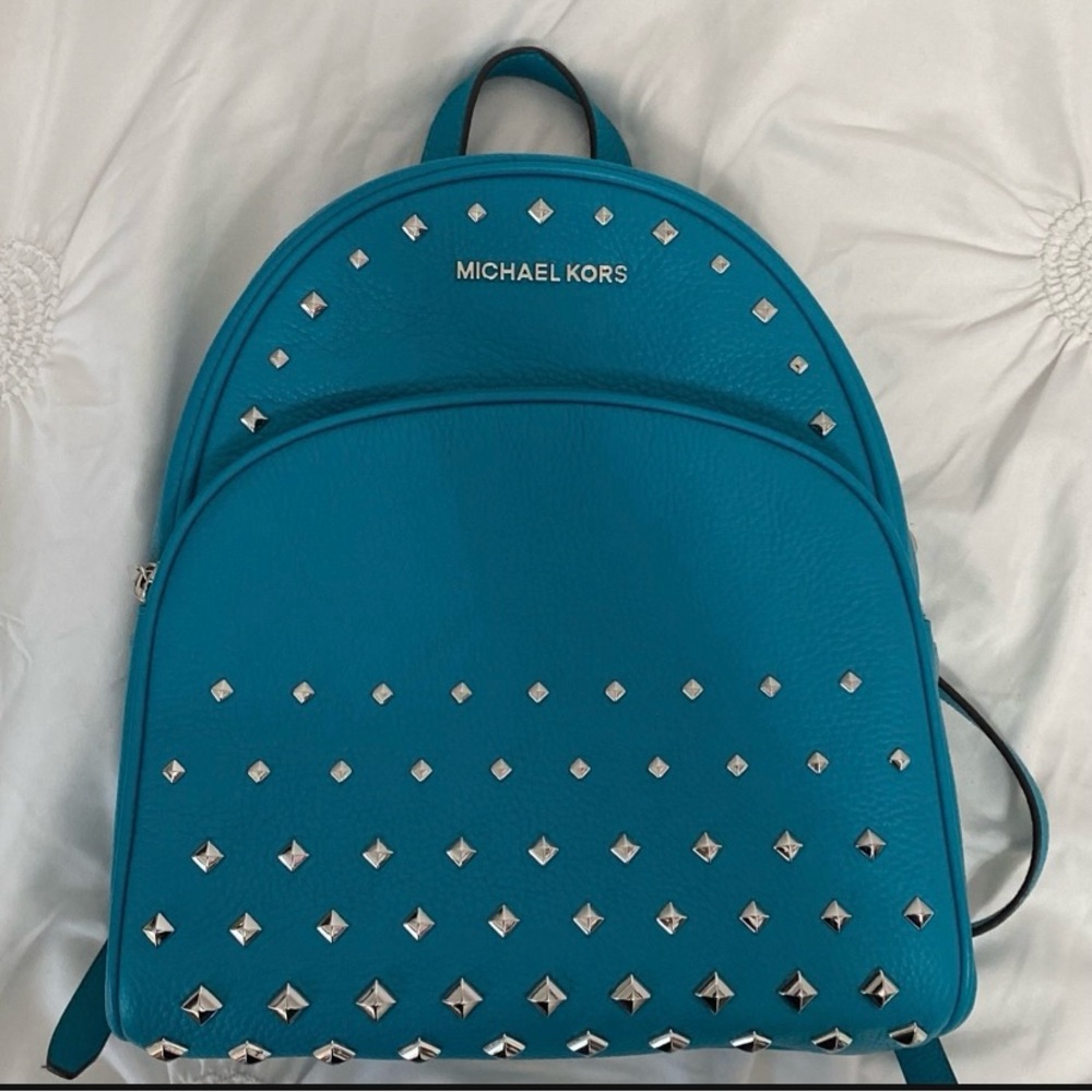 Michael Kors Blue and Silver Studded Backpack